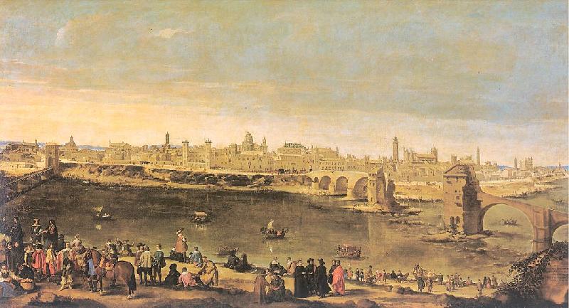 Mazo, Juan Bautista View of the City of Zaragoza France oil painting art